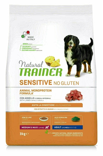 Natural Trainer Hund Erwachsene Medium / Maxi Sensitive Lamm Glutenfrei