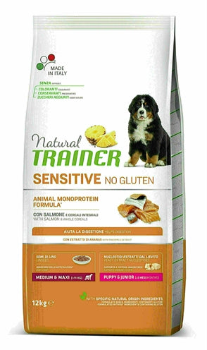 Natural Trainer Hund Welpe / Junior Medium / Maxi Sensitive Lachs