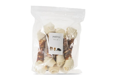 Petstyle Living Geknotet Knochen Weiss Mit Ente